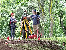 Alpha, Malcolm and Cathy surveying